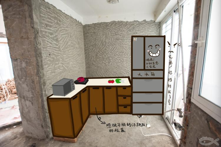 廚房冰箱如何擺法最合適？方案最終確定
